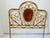 English 1940s Vintage Coastal Bamboo Headboard With Rattan Medallion For Sale - Image 3 of 7
