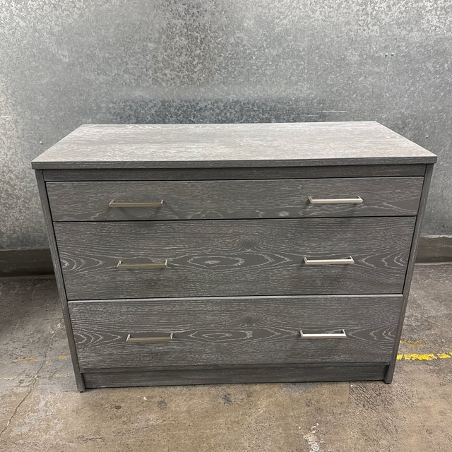 Contemporary Pottery Barn Teen Sleep & Study Low Loft Three-Drawer Dresser, Brushed Charcoal For Sale - Image 3 of 12