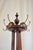 K0642 fine quality and very elegant arts and crafts hall stand, having turned finial to the top above a revolving section...