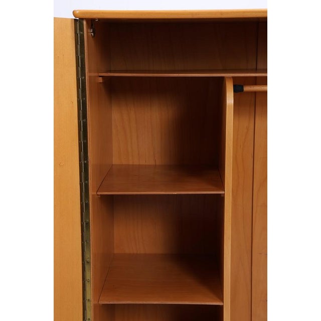 Wood Mid-Century Wooden 2-Door Wardrobe For Sale - Image 7 of 18
