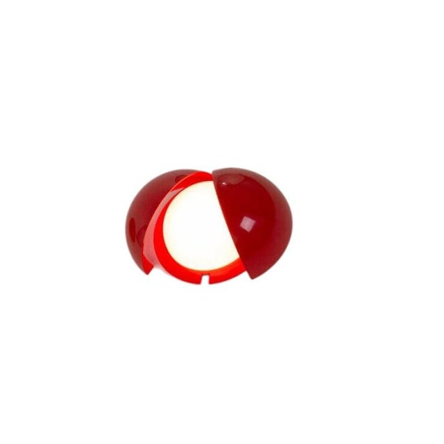 Glass 1970s Gianemilio Piero and Anna Monti, Mod. Lampira Red Sconce, Fontana Arte Italy For Sale - Image 7 of 12