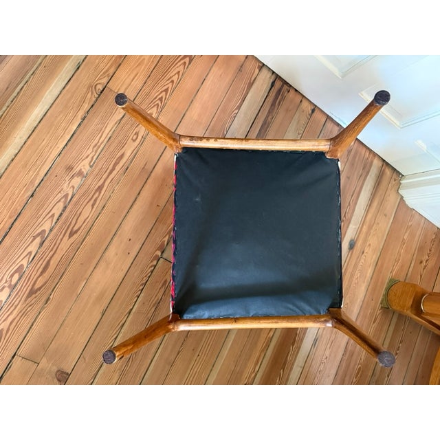 MCM Wood Frame Danish Armchair With New Maharam Sculpted Velvet Upholstery Imo John Van Koert For Sale - Image 9 of 10