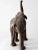 Brown Antique Leather Elephant For Sale - Image 8 of 13