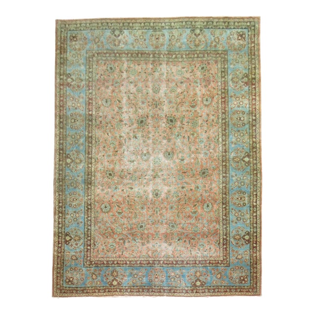 Antique Persian Kashan Carpet For Sale