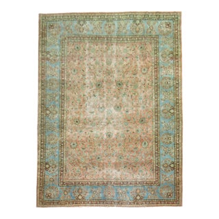 Antique Persian Kashan Carpet - 9'8" x 11'8" For Sale