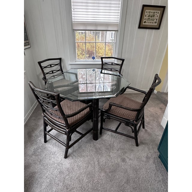 Mid 20th Century McGuire Table and 4 Chairs For Sale - Image 11 of 11