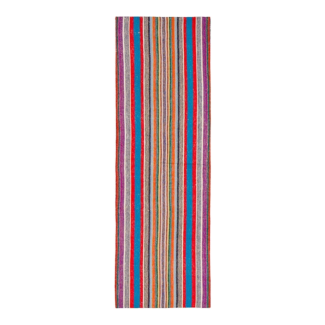 Vintage Chaput Kilim Wool Runner With Stripes Design by Rug & Kilim, 1950-1959 For Sale