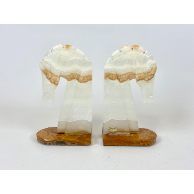 Vintage Onyx Horse Head Bookends, 1970s, Set of 2 For Sale - Image 11 of 11