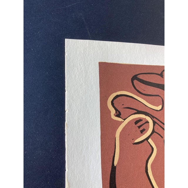 After Pablo Picasso, Woman in an Armchair and Guitarist, Cercle d'Art, 1962, Linocut For Sale - Image 6 of 11