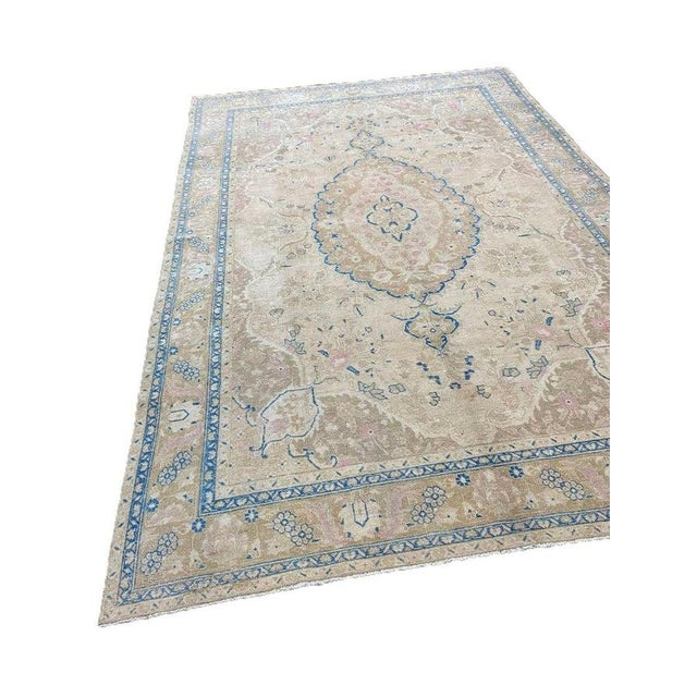 1950s Old Persian Tabriz Area Rug 8 X 12 For Sale - Image 10 of 12