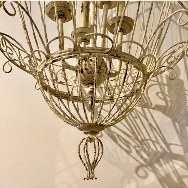 Boho Chic Boho Chic Aged White Lantern Pendant For Sale - Image 3 of 5