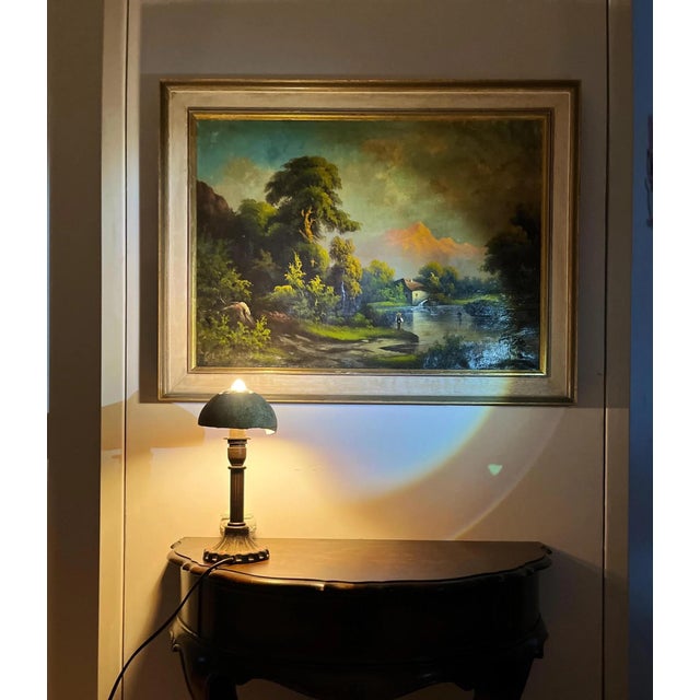 European School Artist, River Landscape, 19th Century, Oil Painting on Canvas, Framed For Sale - Image 5 of 6