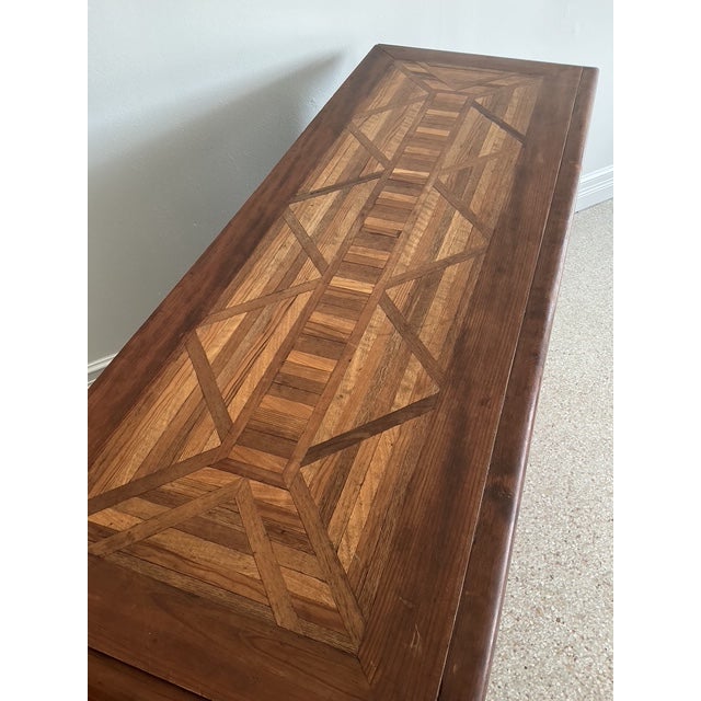 Vintage Spanish Carved Pecky Cypress Cabinet For Sale - Image 14 of 15