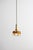 Brutalist Small Space Age Brass Bubble Murano Glass Pendant Light, 1970s For Sale - Image 3 of 6