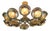Large Round 10-Armed Chandelier with Glass Lens Diffusors by Oscar Torlasco, Italy, 1970s For Sale