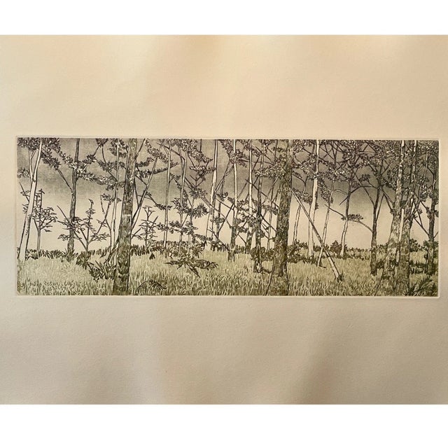 Ruth Leaf "Ballet for 26 Trees" Etching 29x22 Studio Print BFK Rives Paper Art For Sale In San Francisco - Image 6 of 7