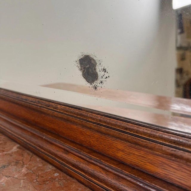 19th Century Antique French Marble-Top Cabinets with Mirrors, Set of 2 For Sale - Image 15 of 17
