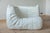 White Leather Togo Corner Chair by Michel Ducaroy for Ligne Roset For Sale - Image 3 of 4