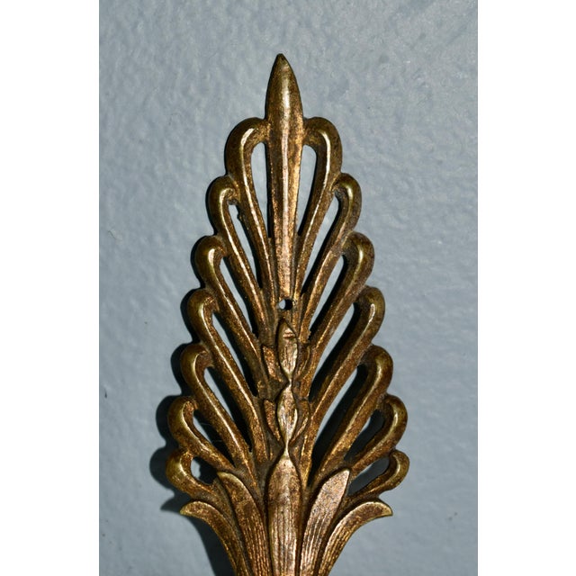 Antique Decorative French Style Brass Ormolu Leaf Design For Sale - Image 12 of 12