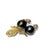 Black Bochic “Orient” Vintage Ruby & Black Tahiti Pearl Brooch Set In 18K Gold & Silver For Sale - Image 8 of 10