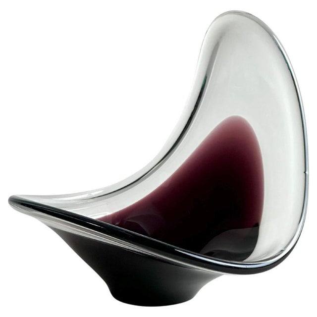Mid-Century Modern Sommerso Glass Bowl by Paul Kedelv for Flygfors, Sweden, 1960s For Sale - Image 10 of 10