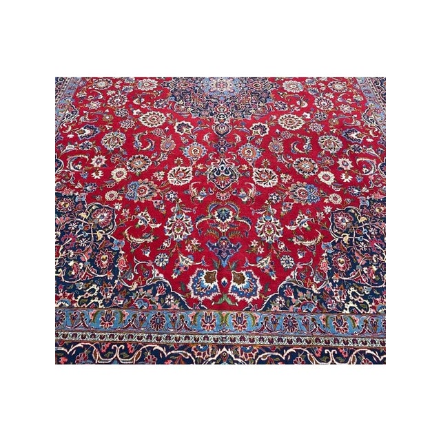 Textile 10x13 1960sPersian Kashan Area Rug - 100688 For Sale - Image 7 of 13