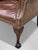 Animal Skin Brown Leather Button Wing Armchair, 1860s For Sale - Image 7 of 11
