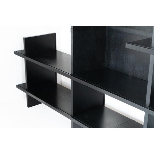 1960s Mid-Century Modern Black Bookcase by Eugenio Gerli for Tecno, Italy, 1966 For Sale - Image 5 of 11
