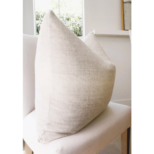 Custom Pair of Ultra Soft Contemporary Baby Alpaca pillows Alpaca textile "Made in Peru" on both sides of pillow. Includes...