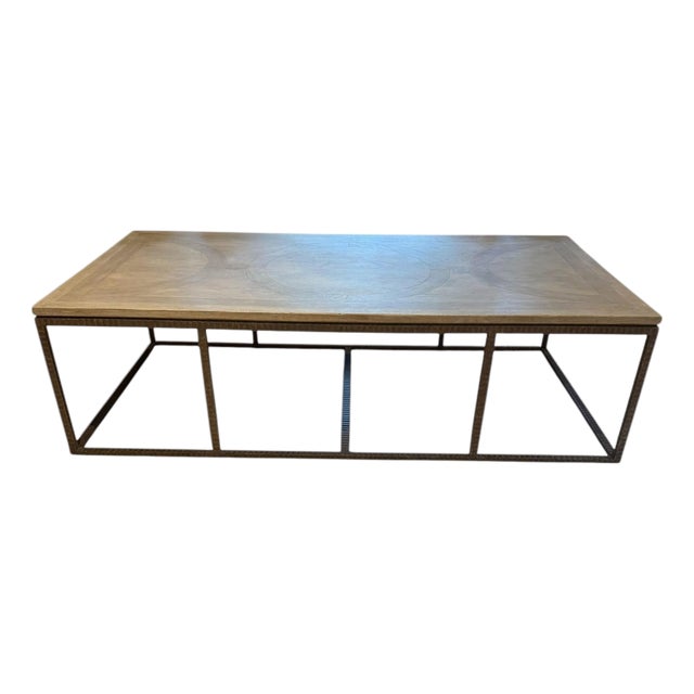 Formations Tavolino Iron and Wood Coffee Table For Sale