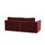 Willow Berry Red with Mauve Piping Modular Performance Velvet Loveseat For Sale - Image 4 of 7