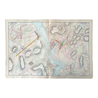 Antique Cartography Map - Section 13 of Orange and Putnam Counties, New York - Published by Watson and Company, 1891 For Sale