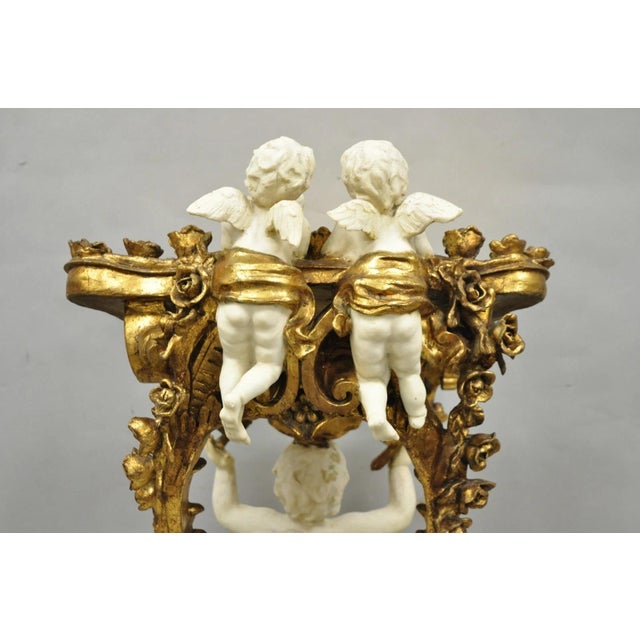 Vintage Italian Venetian Figural Cherub Putti Gold Gilt Resin Bookstand Lectern For Sale - Image 17 of 18