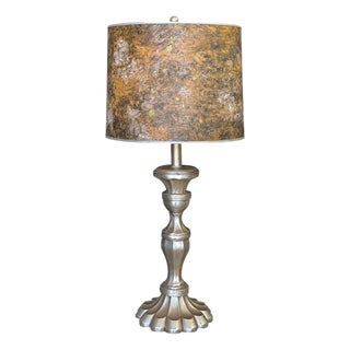 1950s Silver Leaf Altar Candle Table Lamp by Frederick Cooper For Sale