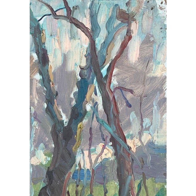Realism Forest Landscape Oil Painting, Ukrainian Art, 1960s For Sale - Image 3 of 6