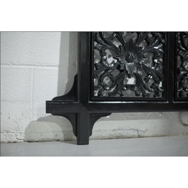 Contemporary Chinoiserie Wall Panel Wall Art in Black For Sale In Chicago - Image 6 of 10