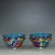 Traditional Vintage Cloisonne Enamel Tea Bowls – 3.9" Dragon & Phoenix Cups - Pair For Sale - Image 3 of 9