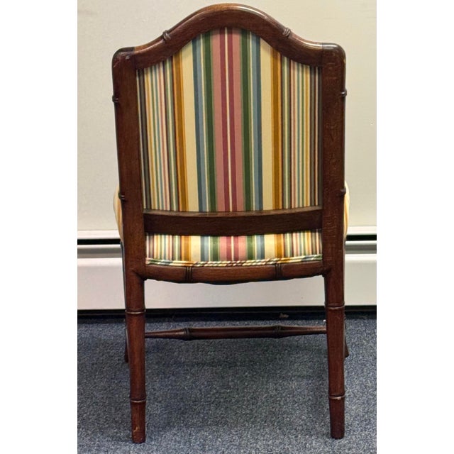 Brown Vintage Hollywood Regency Faux Bamboo Chairs - A Pair For Sale - Image 8 of 11