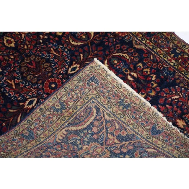 Antique Sarouk Rug 3'4'' x 4'8'' For Sale - Image 10 of 10