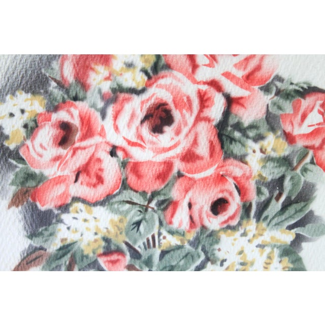 Pink Vintage Framed Turner Floral Prints For Sale - Image 8 of 9