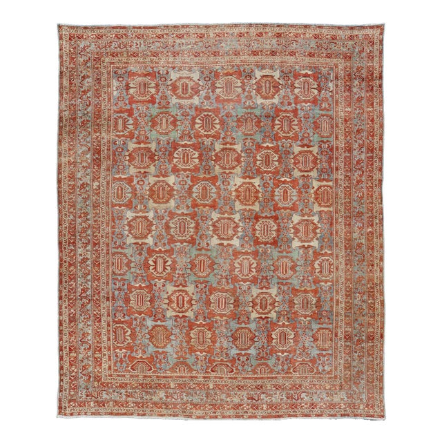 Large Scale Antique Persian Hamedan Rug With Colorful Tribal Design 11'7 X 14'4 For Sale