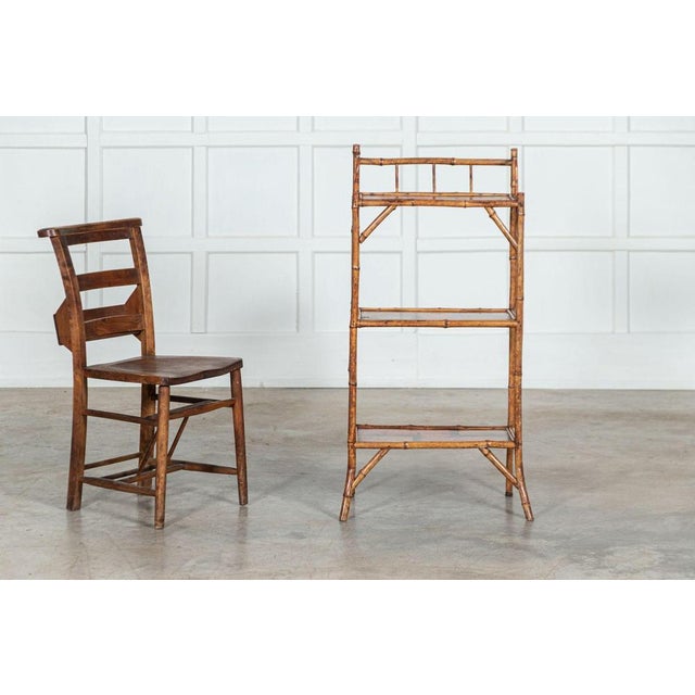Brown 19th Century Bamboo Chinoiserie Etagere, 1870s For Sale - Image 8 of 16