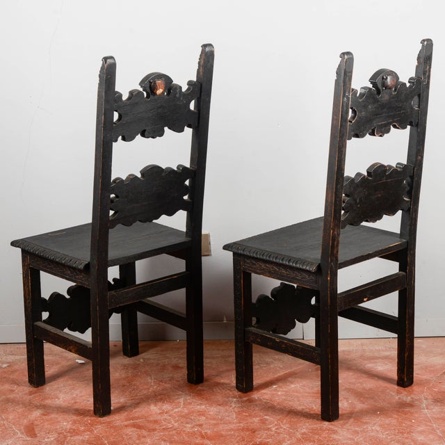 Neo-Renaissance Carved Chairs, Set of 2 For Sale - Image 14 of 18