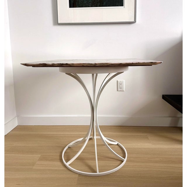 1960s 1960s Estelle & Erwine Laverne Rose Granite Pedestal Table Laverne International Knoll For Sale - Image 5 of 10
