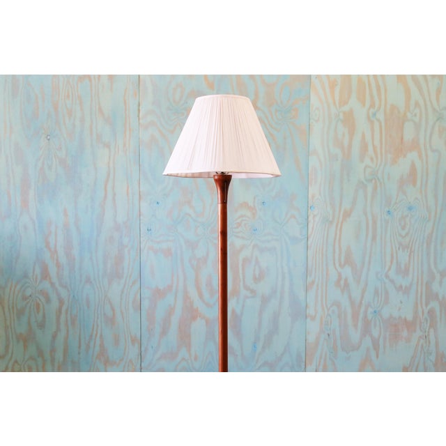 Mid-Century Modern 1970s Danish Modern Teak Floor Lamp Josef Frank (After) For Sale - Image 3 of 8