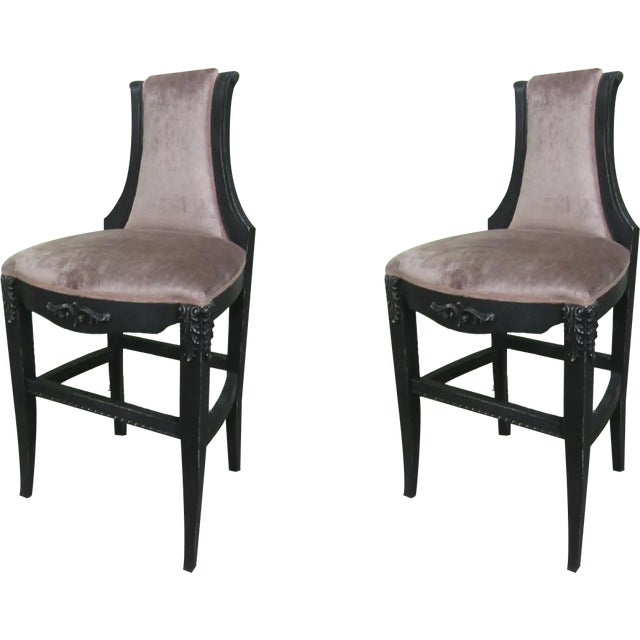 Set of Upholstered Bar Stool, 2010s For Sale