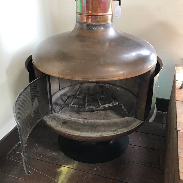 Malm Copper Firedrum Fireplace Chairish