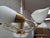 Metal Mid-Century Czech Brass and Milk Glass 6-Light Chandelier, 1960s For Sale - Image 7 of 18