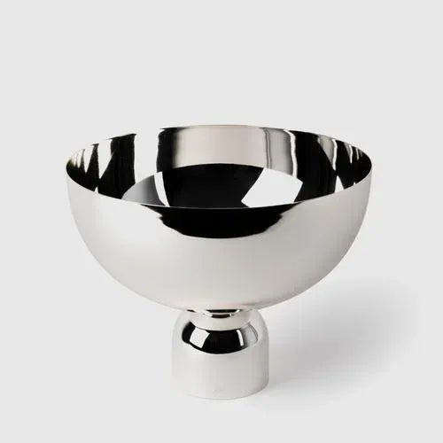 Not Yet Made - Made To Order Cylindrical Base Varnished Silver-Nickel Plated Bowl by Avlu For Sale - Image 5 of 6