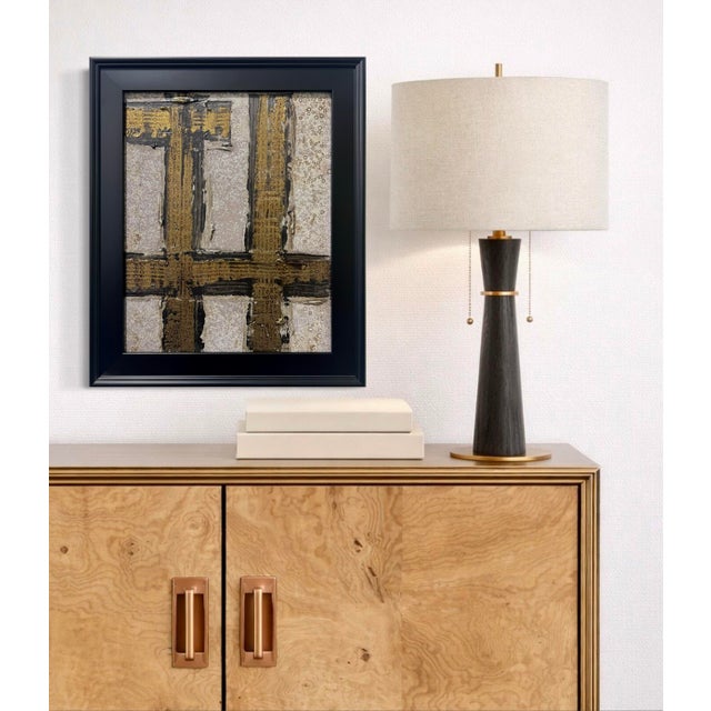 This original mixed-media abstract painting by J. Kent Martin is inspired by aerial views of farmland and the ordered...